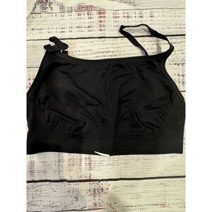 Gymshark NEW Seamless Scoop Neck Bralette in Black Size Medium